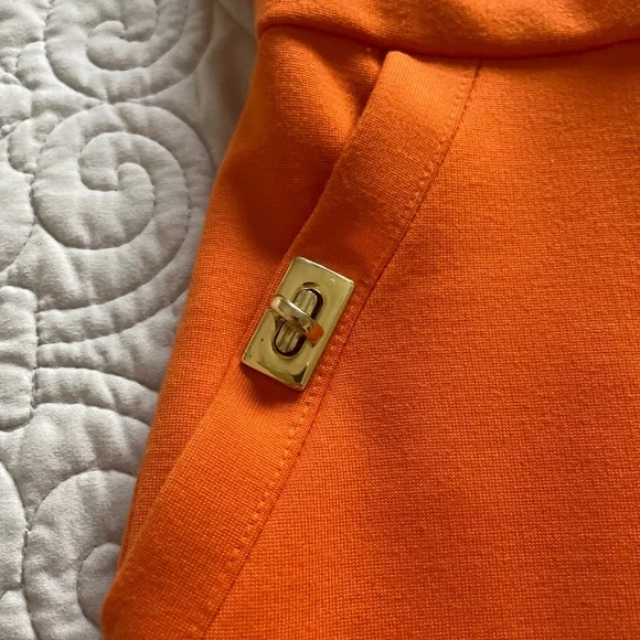 Andrea Jovine bright orange fitted shift dress sleeveless - Picture 6 of 14